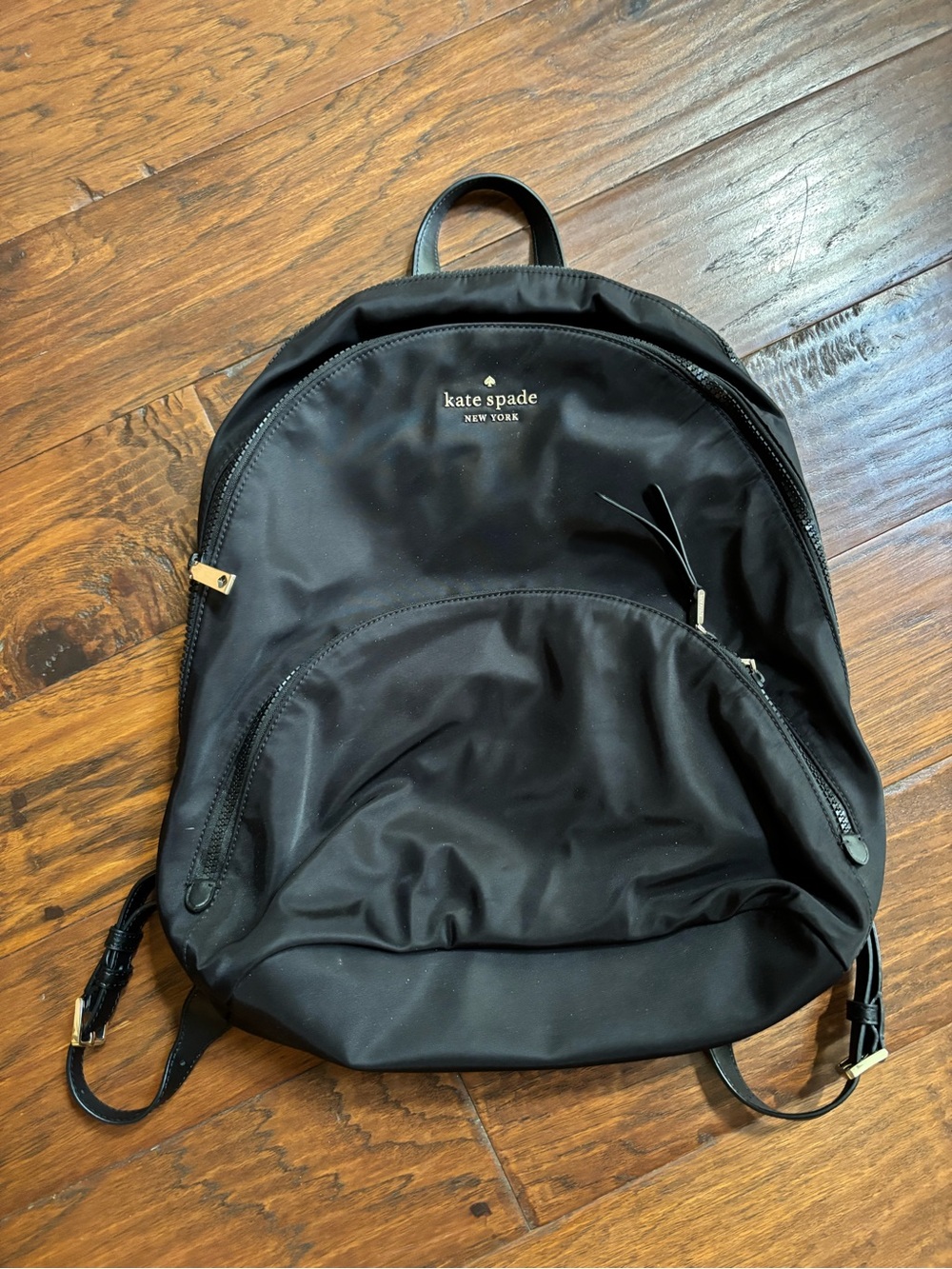 kate spade black nylon backpack, never used
